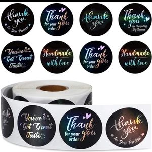 100pc. 1 inch Thank-you Stickers